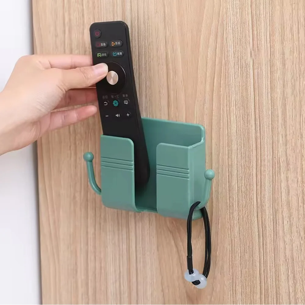 Wall-Mounted Storage Hook Phone Holder Charging Dock Hook Stand - Green